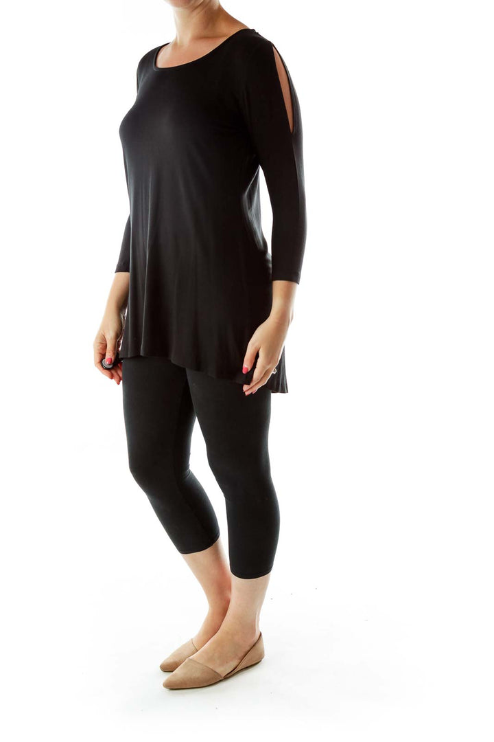 Black Round Neck Tunic