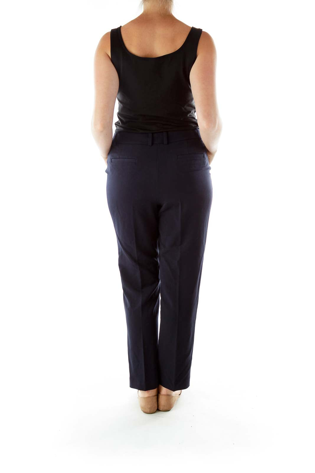 Navy Slim Fit Trousers