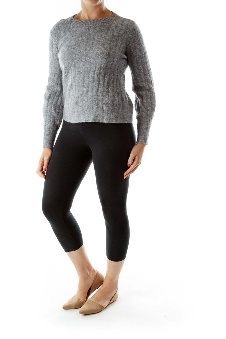 Gray Soft RoundNeck Wool Sweater