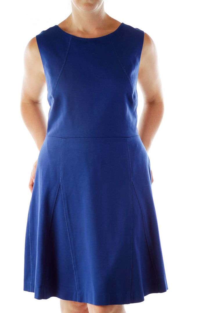 Royal Blue Open-Back Dress