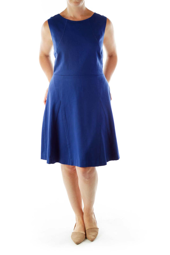 Royal Blue Open-Back Dress