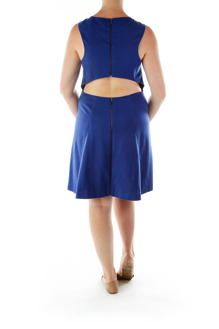 Royal Blue Open-Back Dress