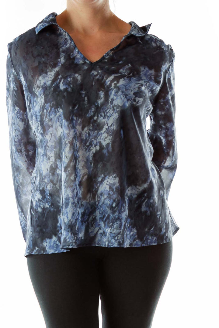 Blue Tie Dye Blouse