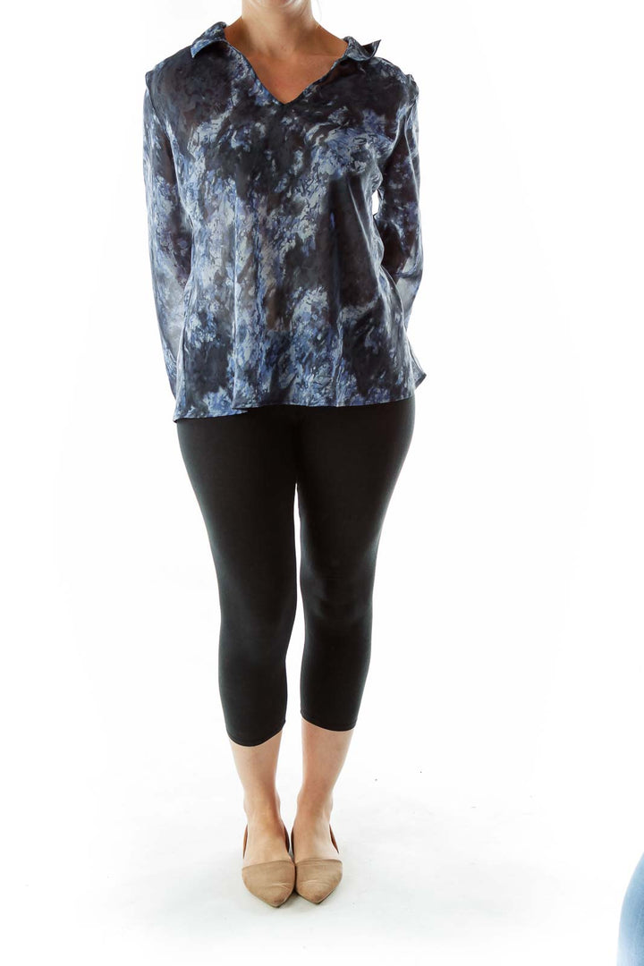 Blue Tie Dye Blouse