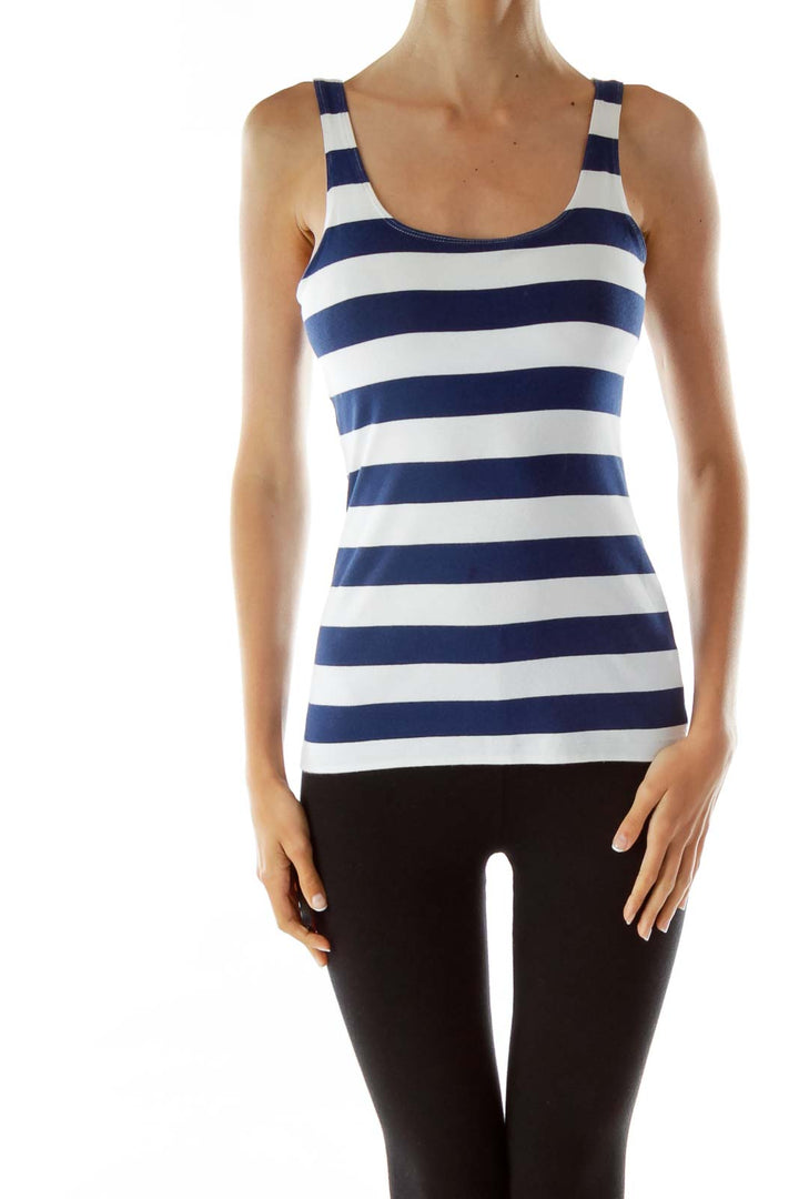 Blue White Marinière Tank Top