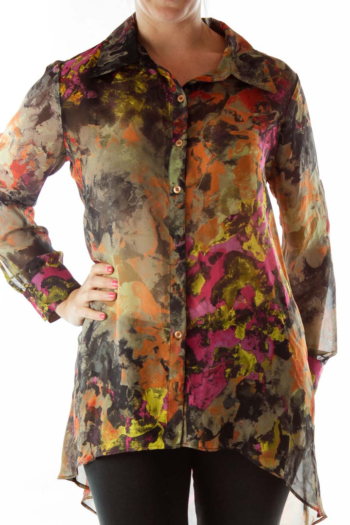 Multicolor Sheer Shirt