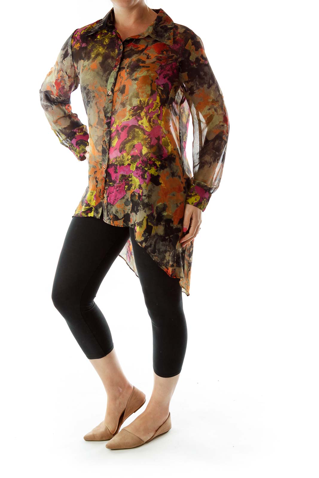 Multicolor Sheer Shirt