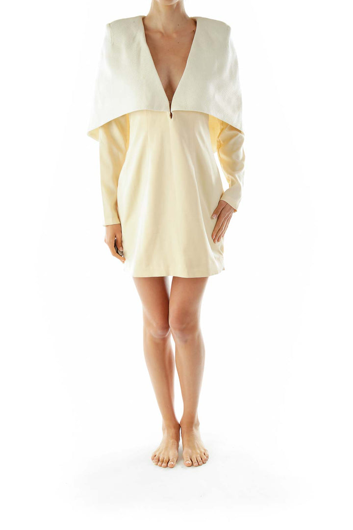 Cream Cape Dress