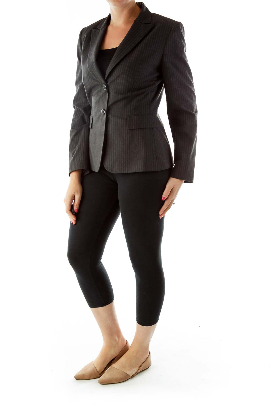 Gray Pinstripe Blazer