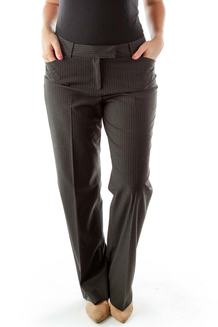 Gray Pinstripe Slacks