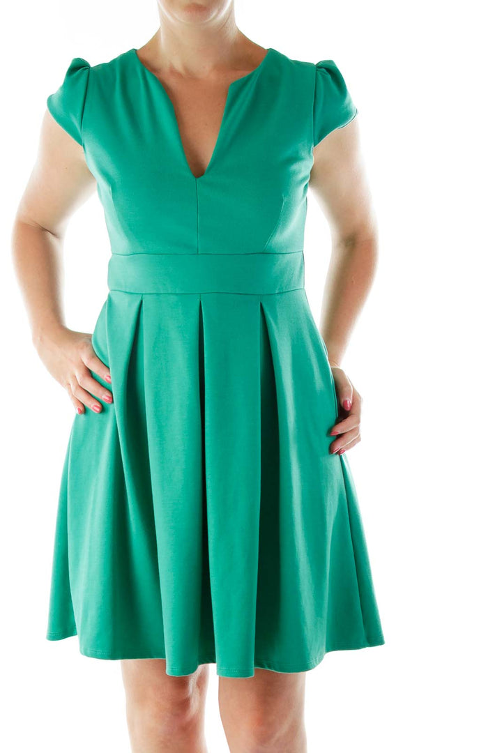 Green A-Line Dress