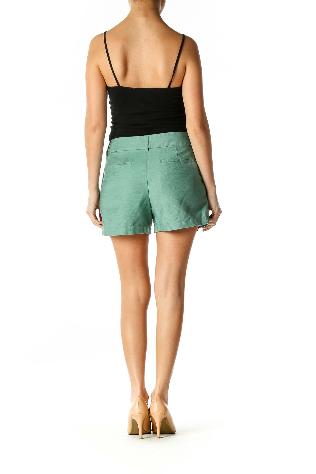 Green High-Waisted Shorts