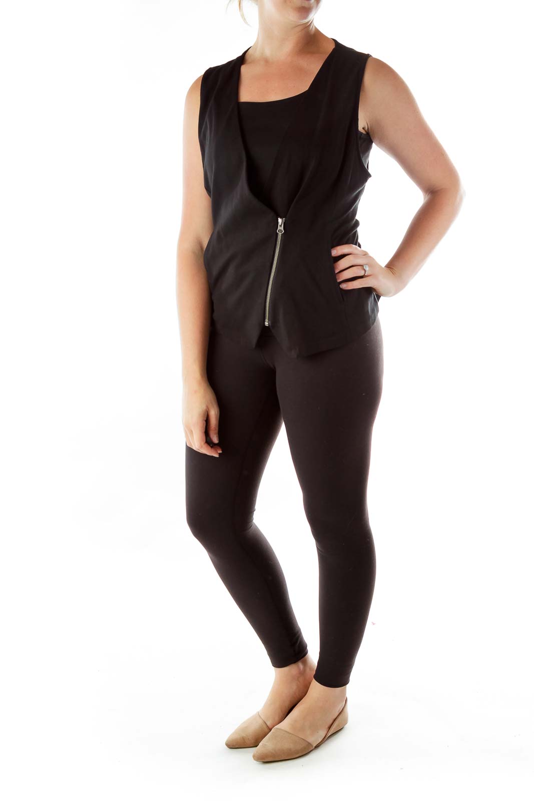 Black Zippered Vest