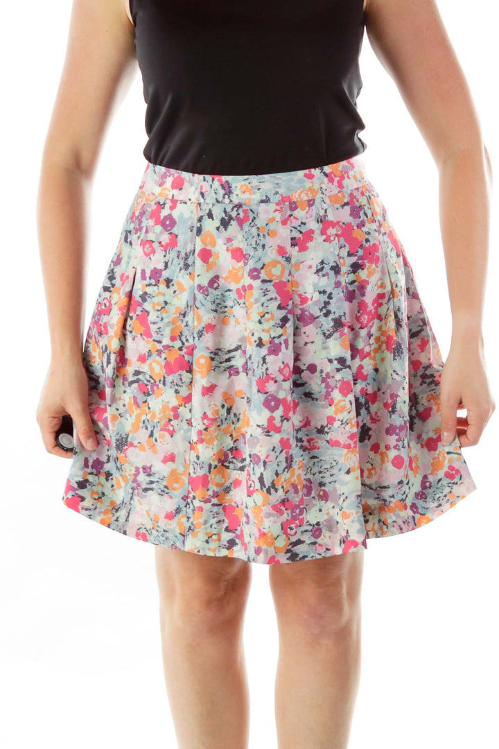 Multicolor Floral Skirt