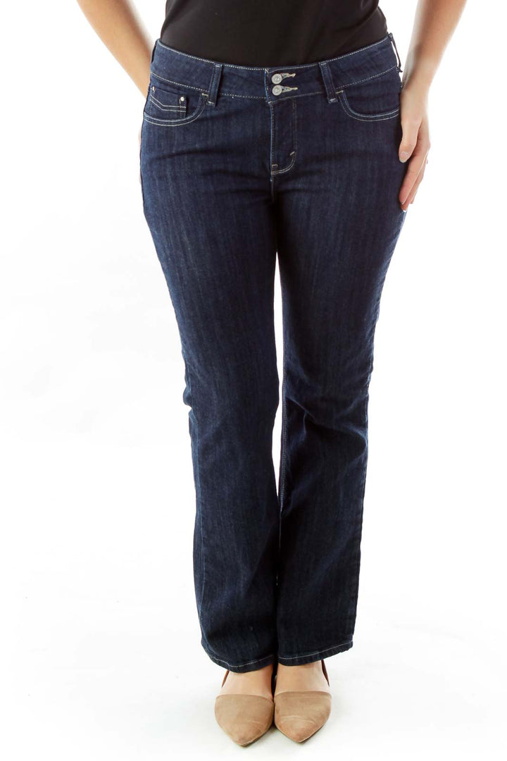 Navy Flared Jeans