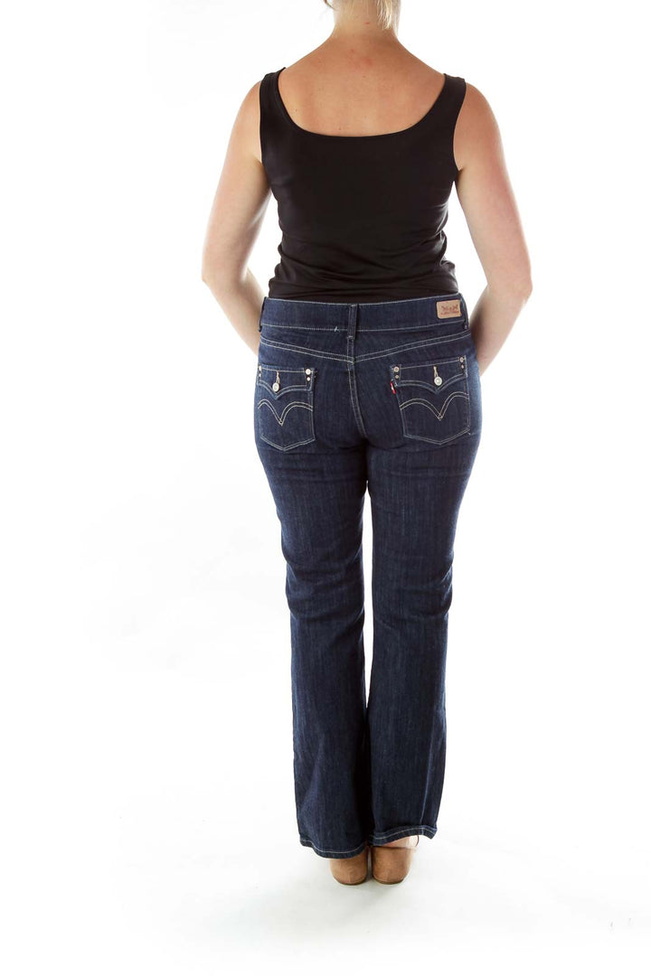 Navy Flared Jeans