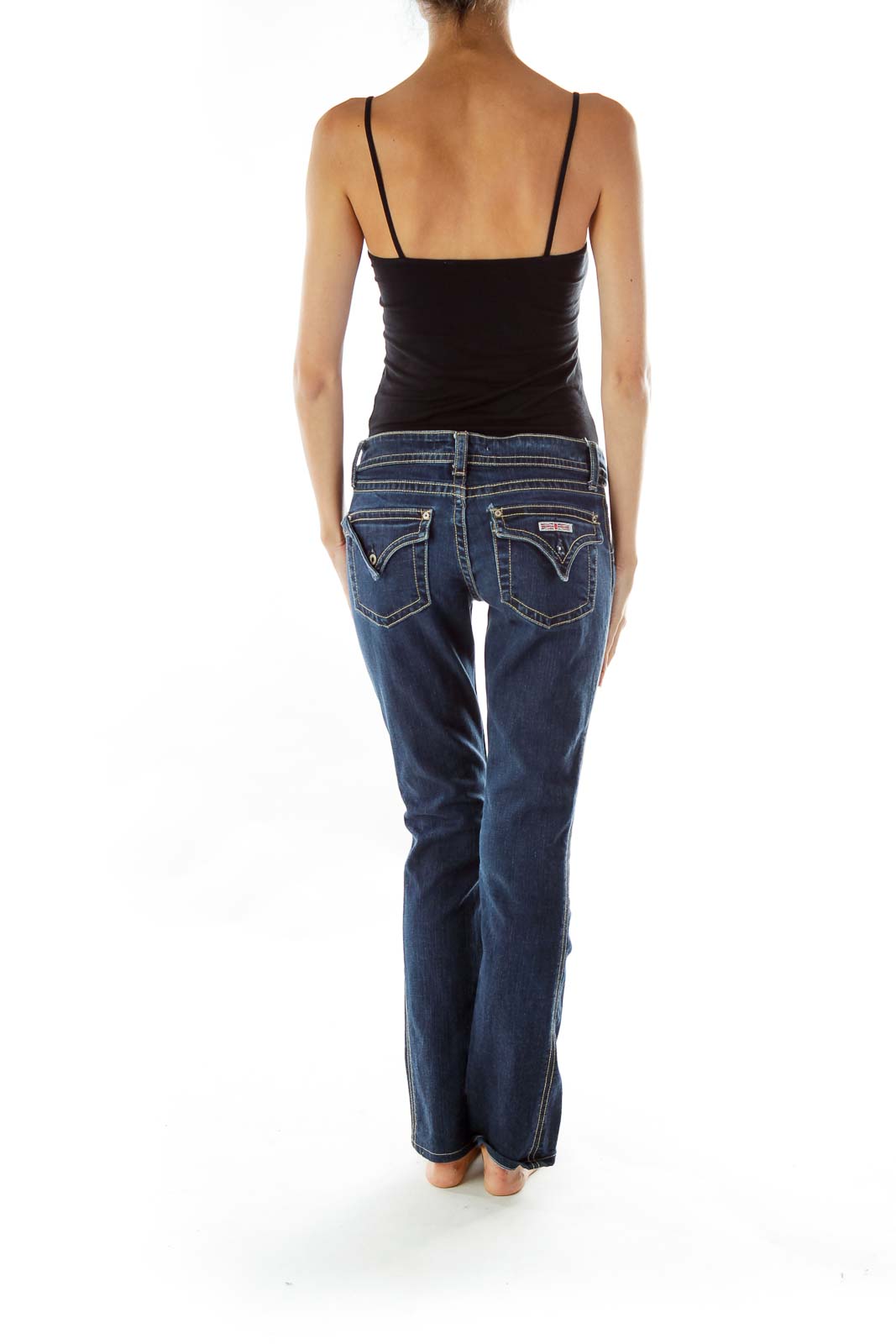 Navy Straight-Leg Jeans