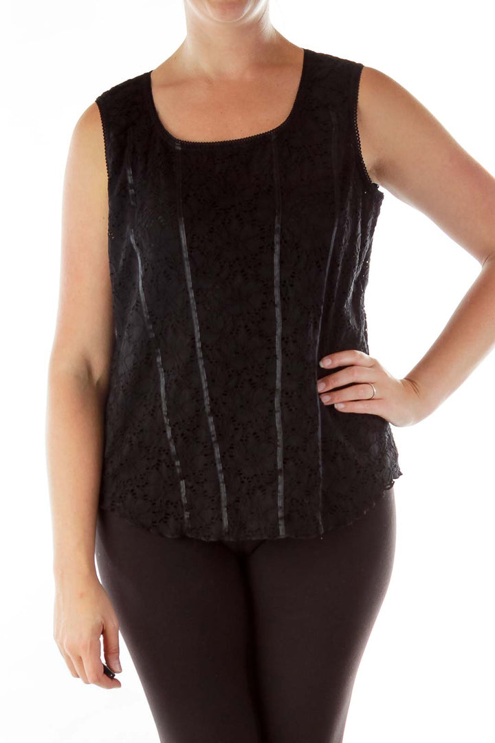 Black Lace Tank Top