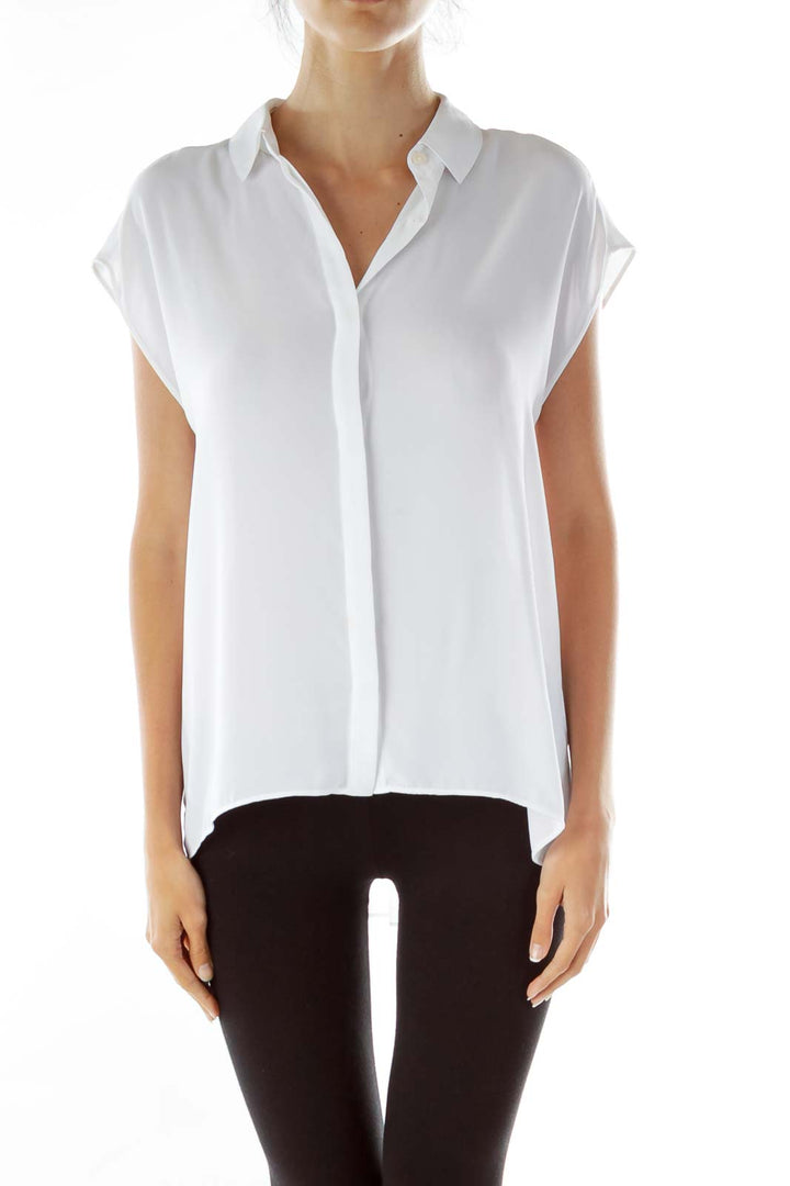 White Short Sleeve Blouse