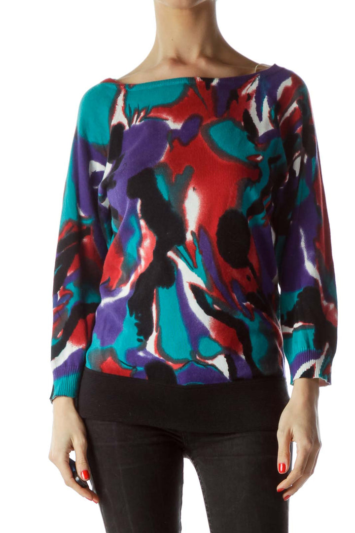 Multicolor Print Sweater