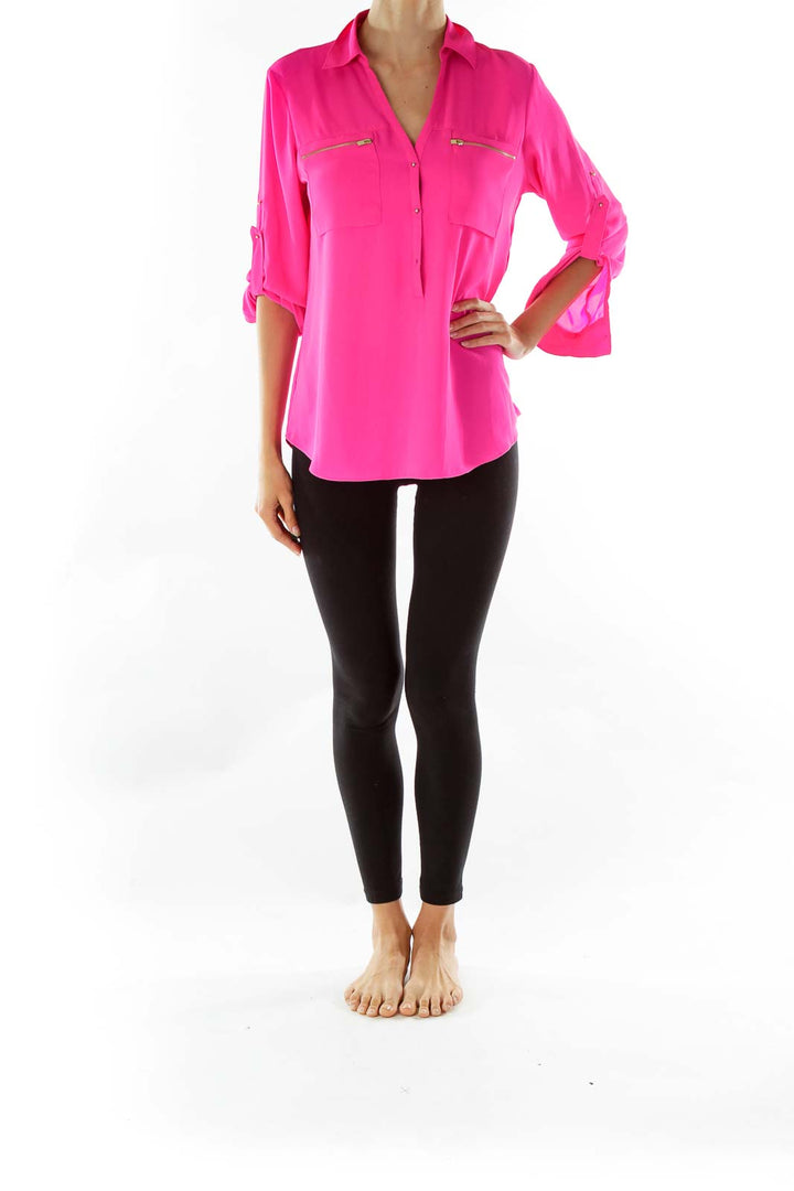 Pink Zippered Tunic