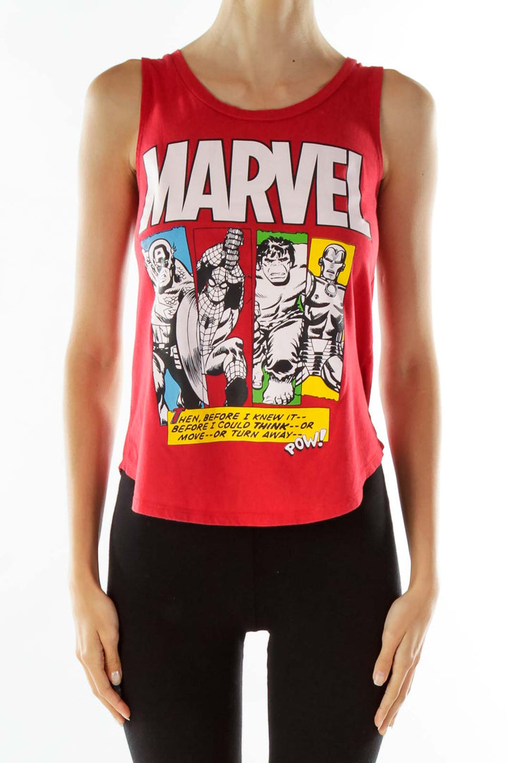 Red Superhero Tank Top