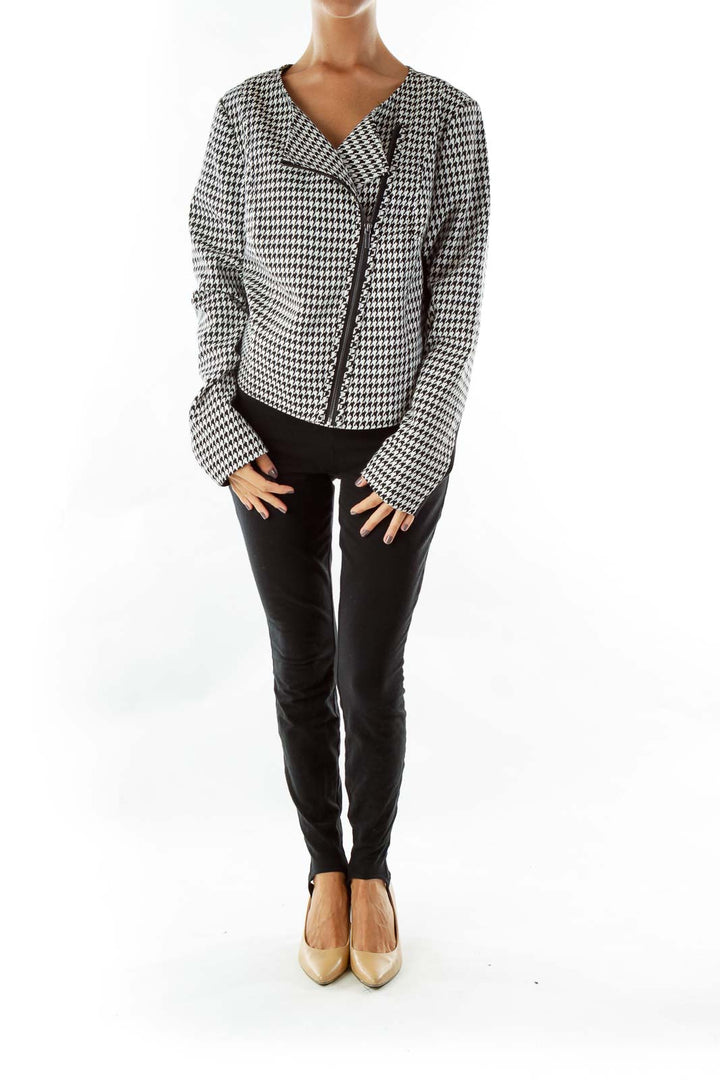 Black White Houndstooth Jacket