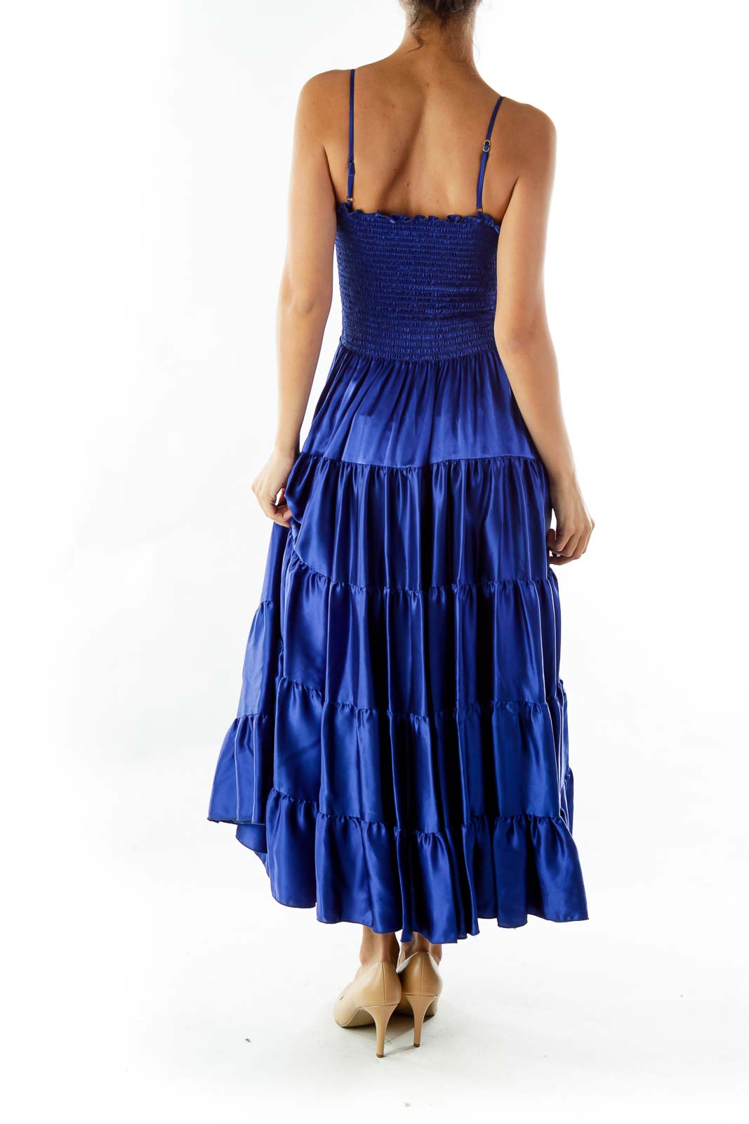 Royal Blue Silk Dress