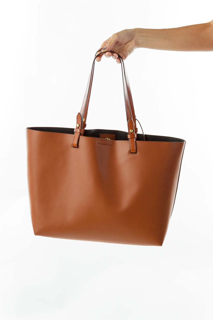 Brown Leather Bag w/ Pocket