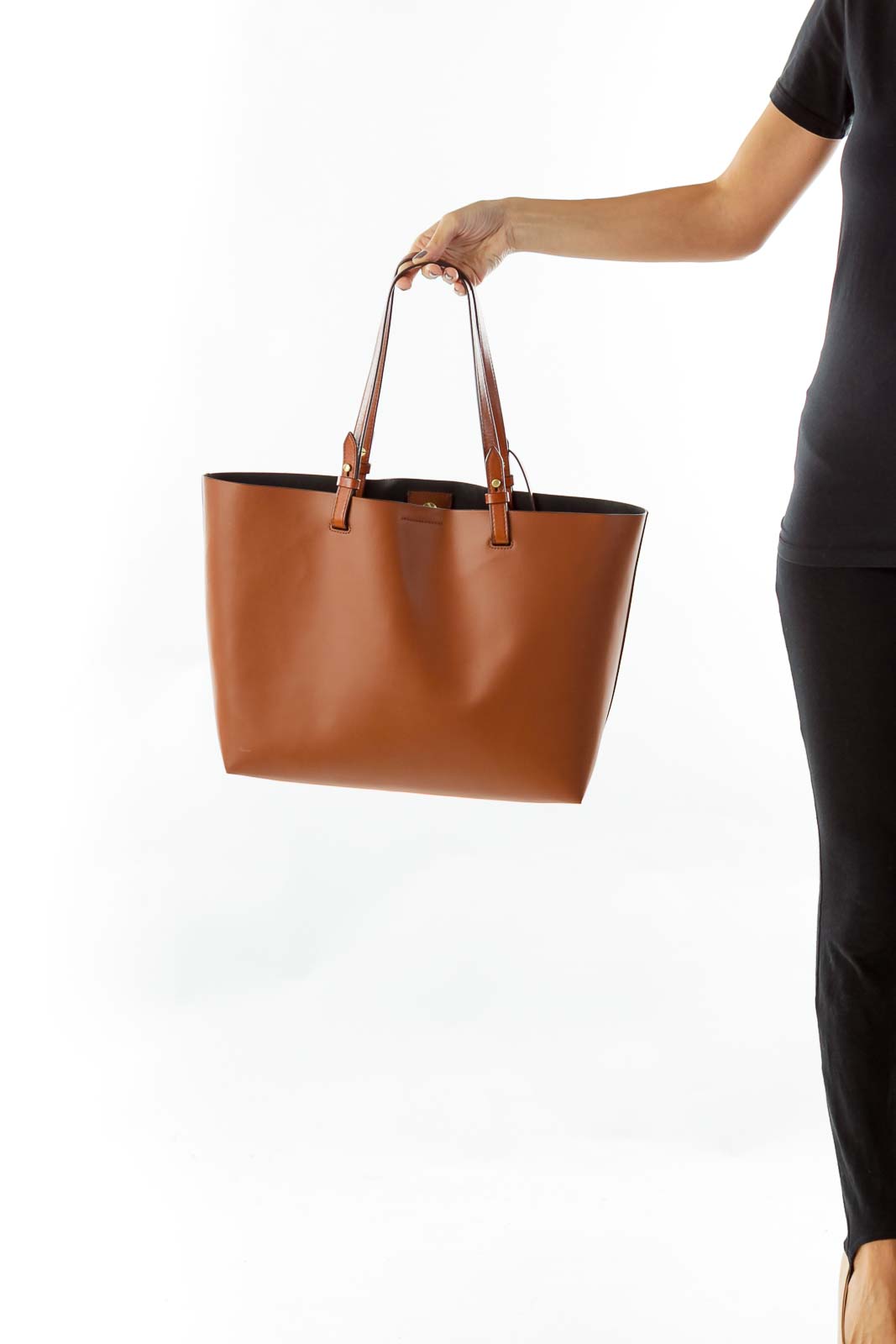 Brown Leather Bag w/ Pocket