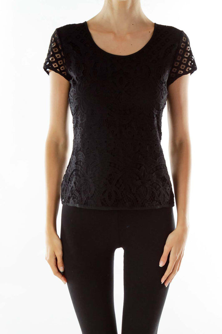 Black Lace T-Shirt