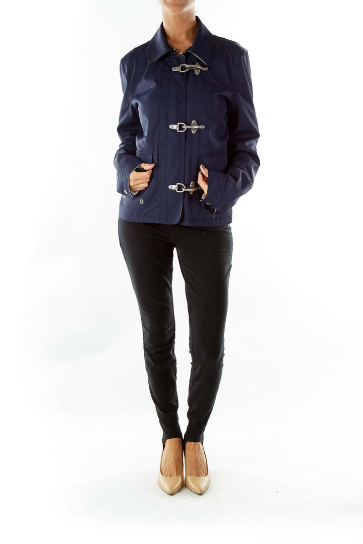 Navy Parka w/ Silver Attaches