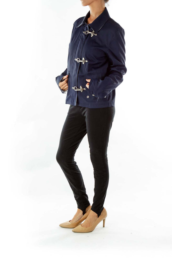 Navy Parka w/ Silver Attaches