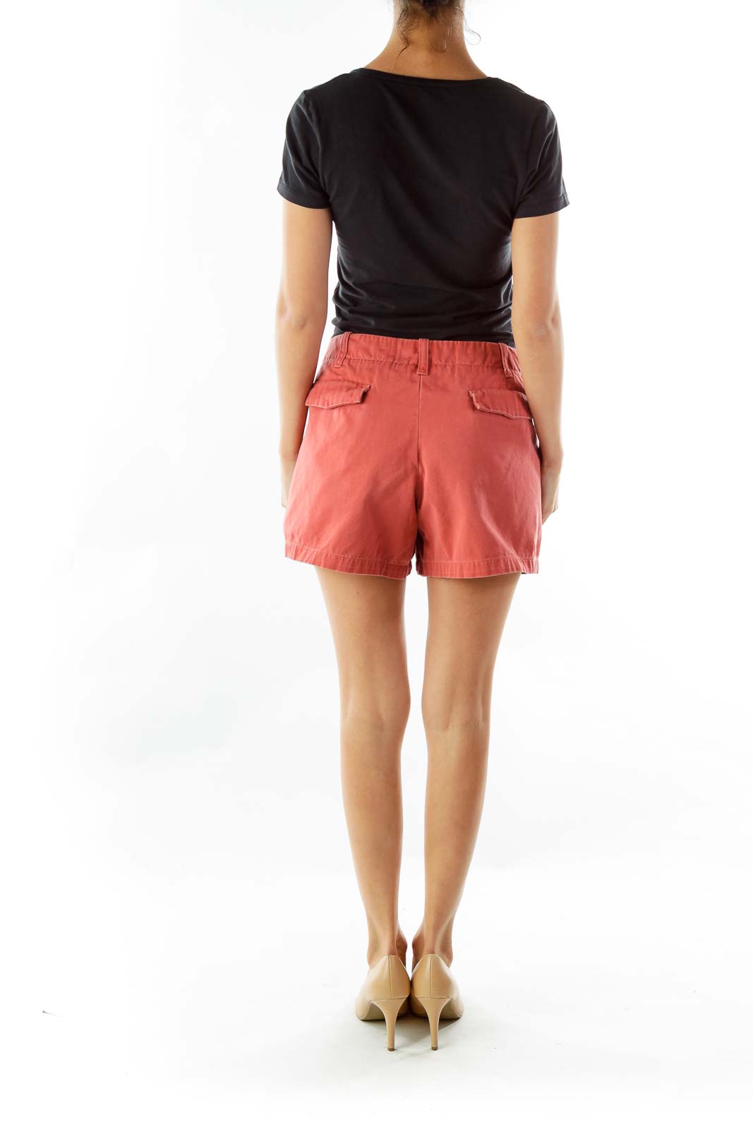 Red Pocketed Shorts