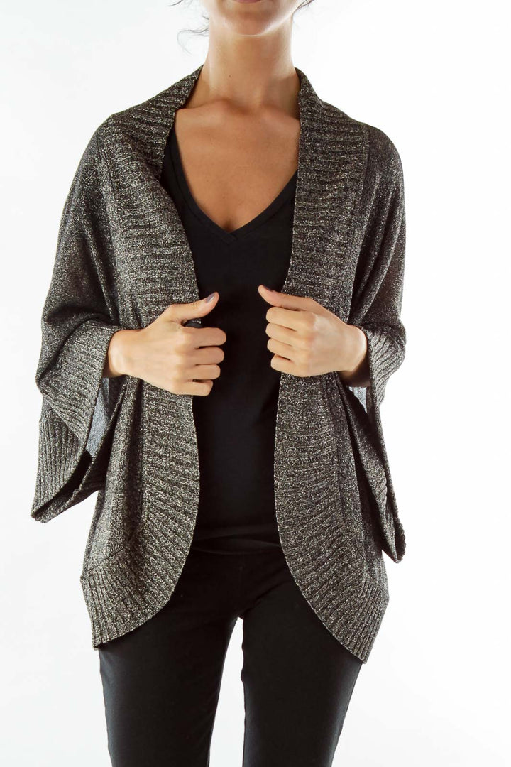 Silver Metallic Cardigan