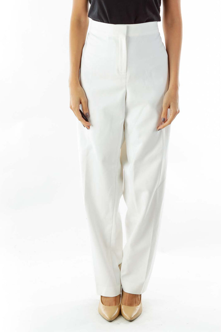 White Slim Fit Slacks