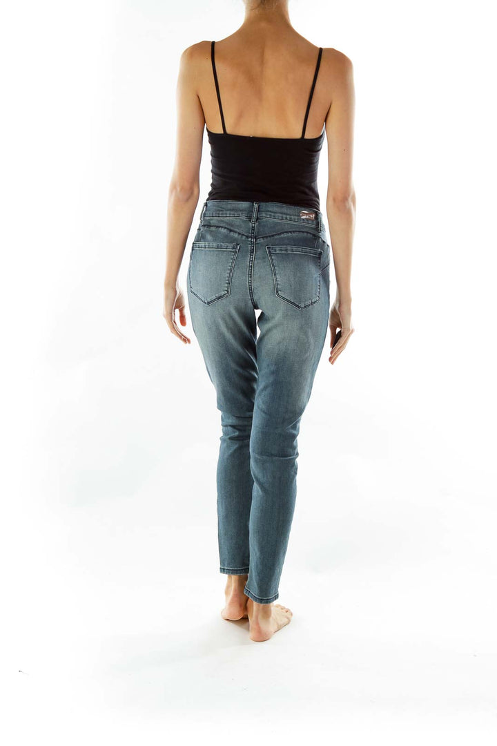 Blue Distressed Skinny Jeans