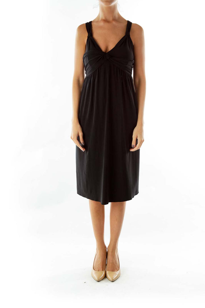 Black Knot Loose Dress