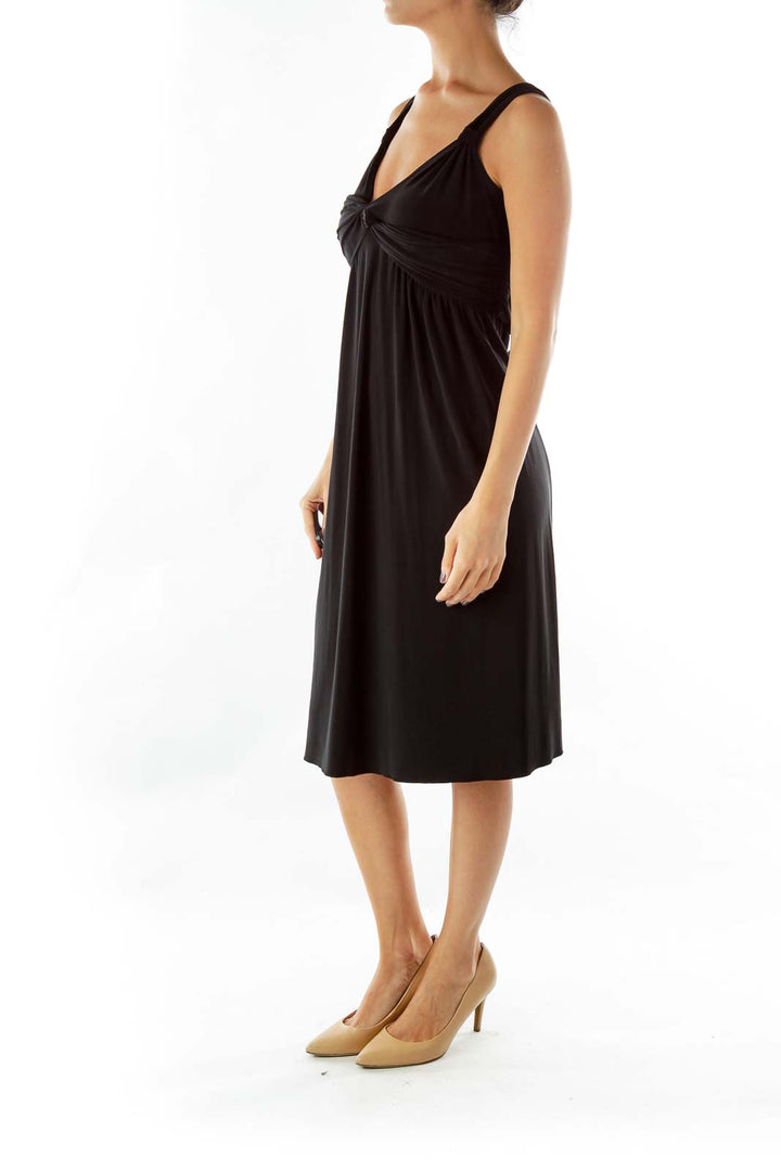 Black Knot Loose Dress