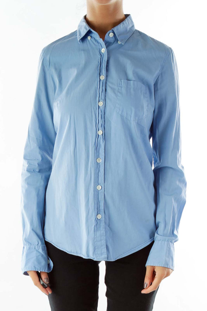 Blue Pocketed Shirt