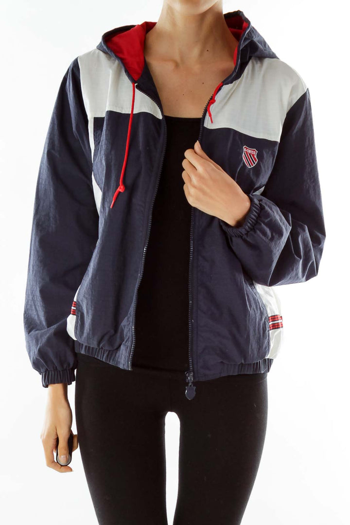 Navy White Red Outdoor Jacket