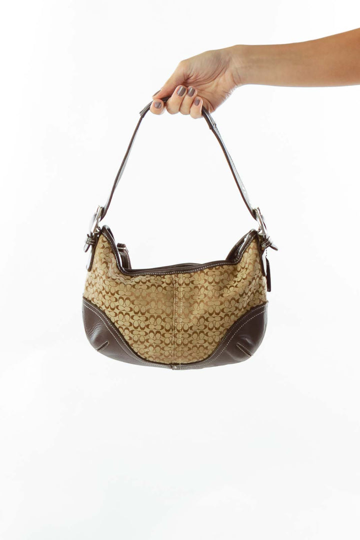 Brown Monogrammed Shoulder Bag