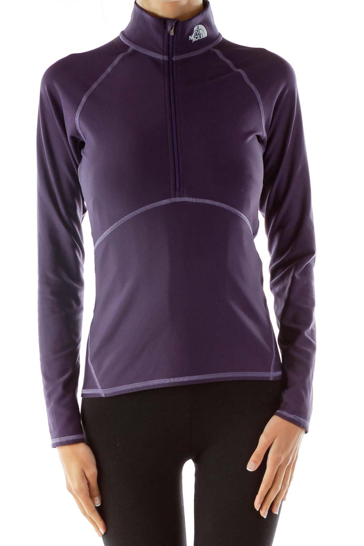 Purple Zip Up Athletic Top