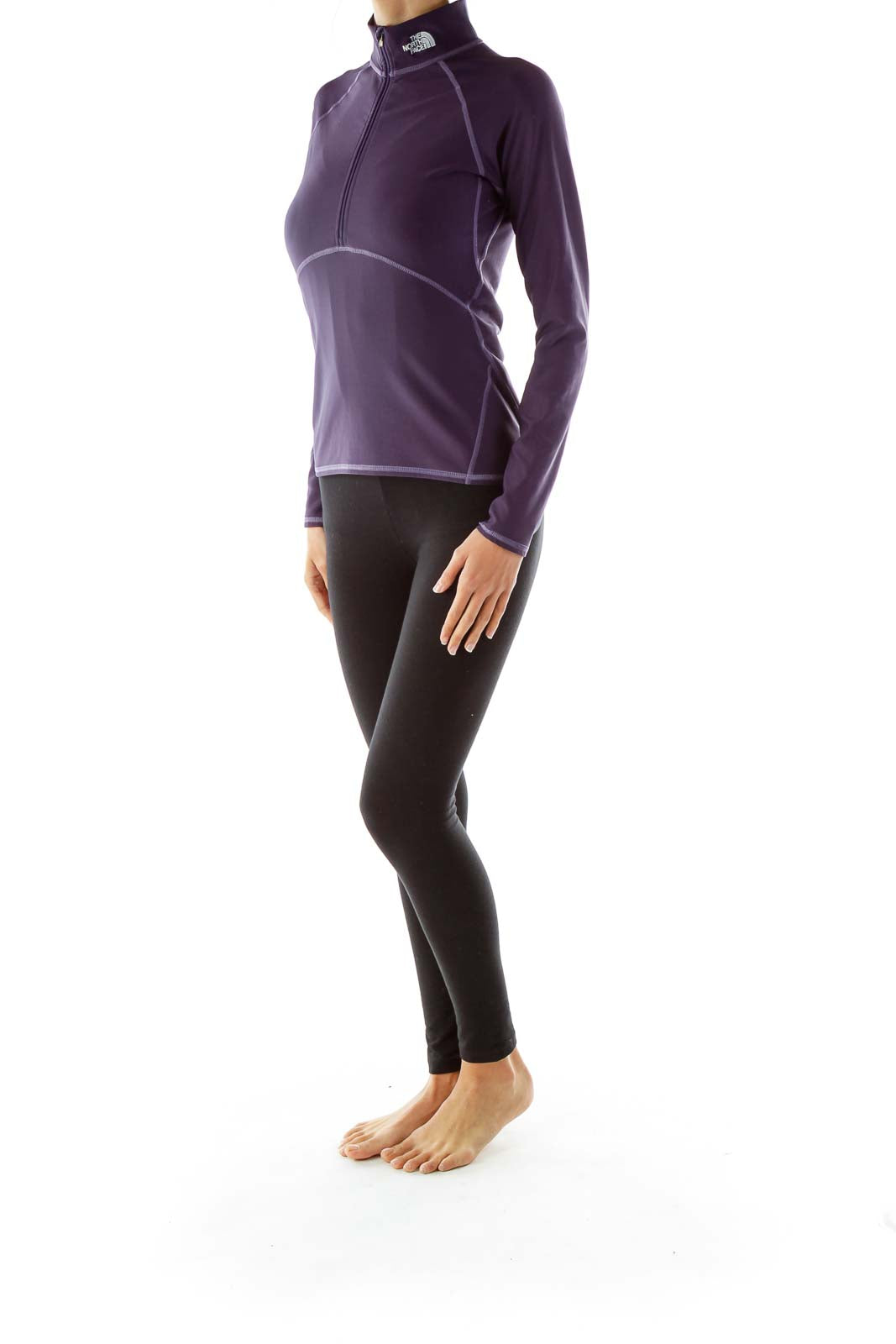 Purple Zip Up Athletic Top