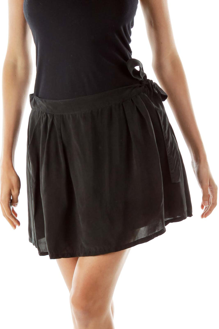 Black Mini Skirt with Pockets