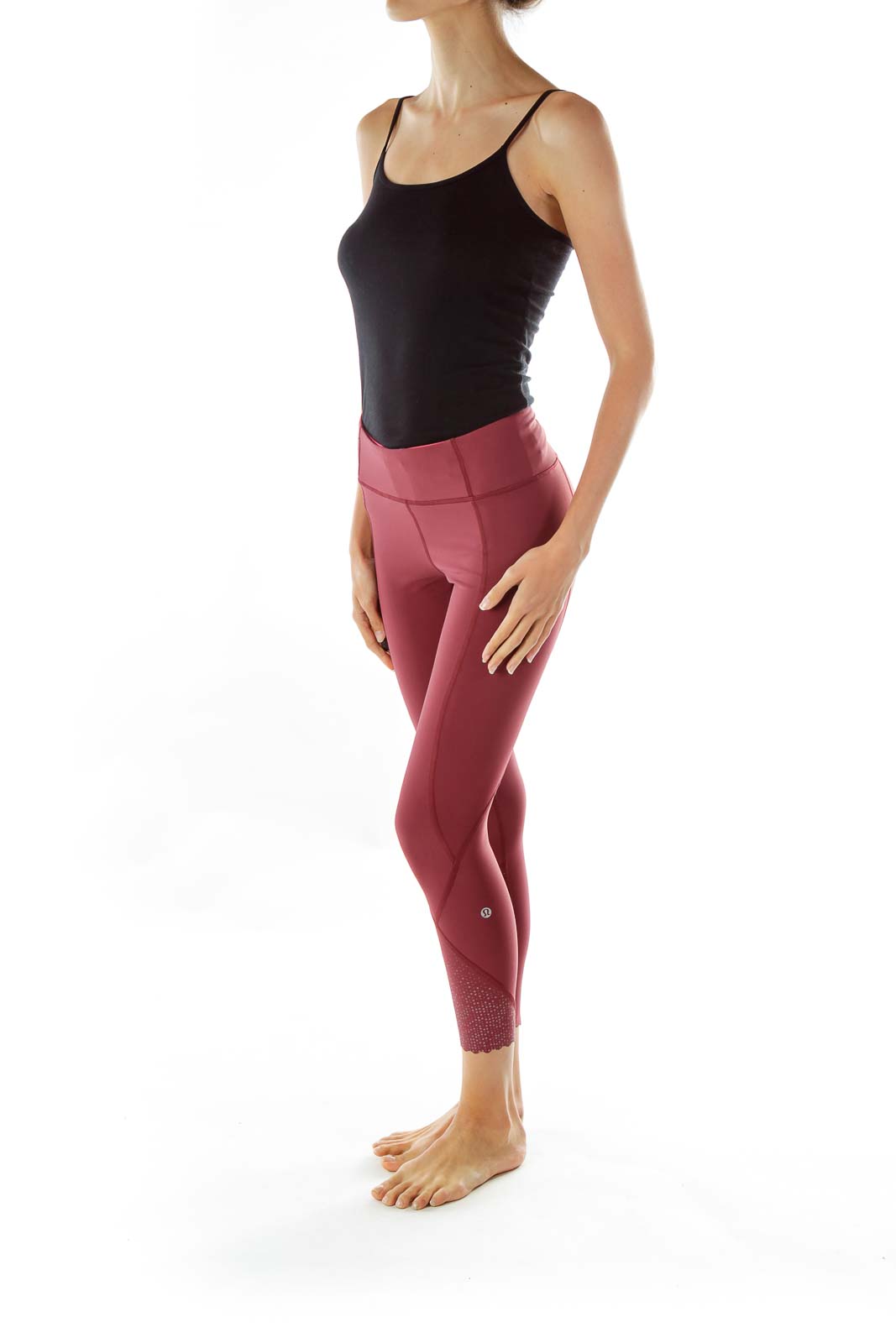 Maroon Cropped Leggins