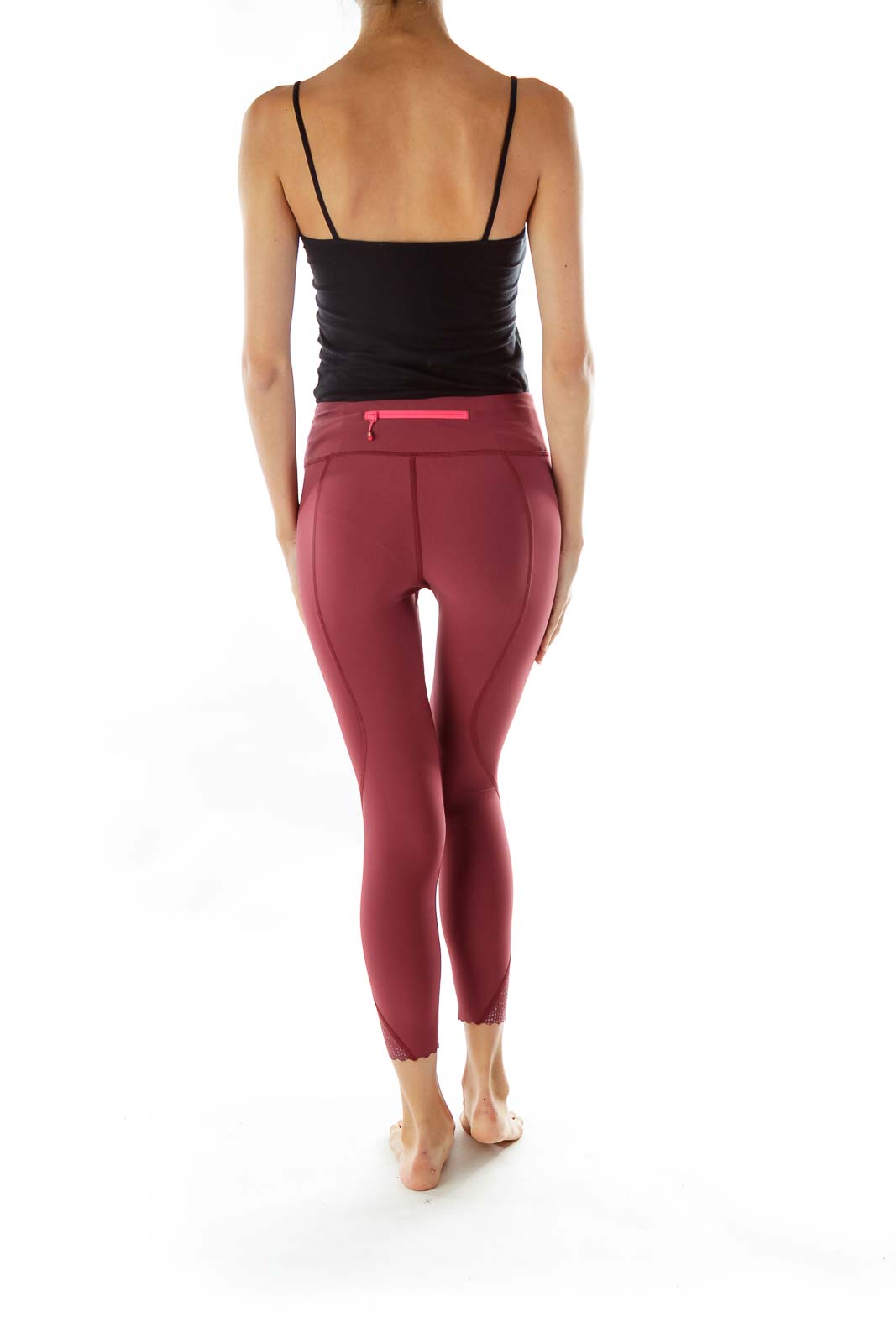 Maroon Cropped Leggins