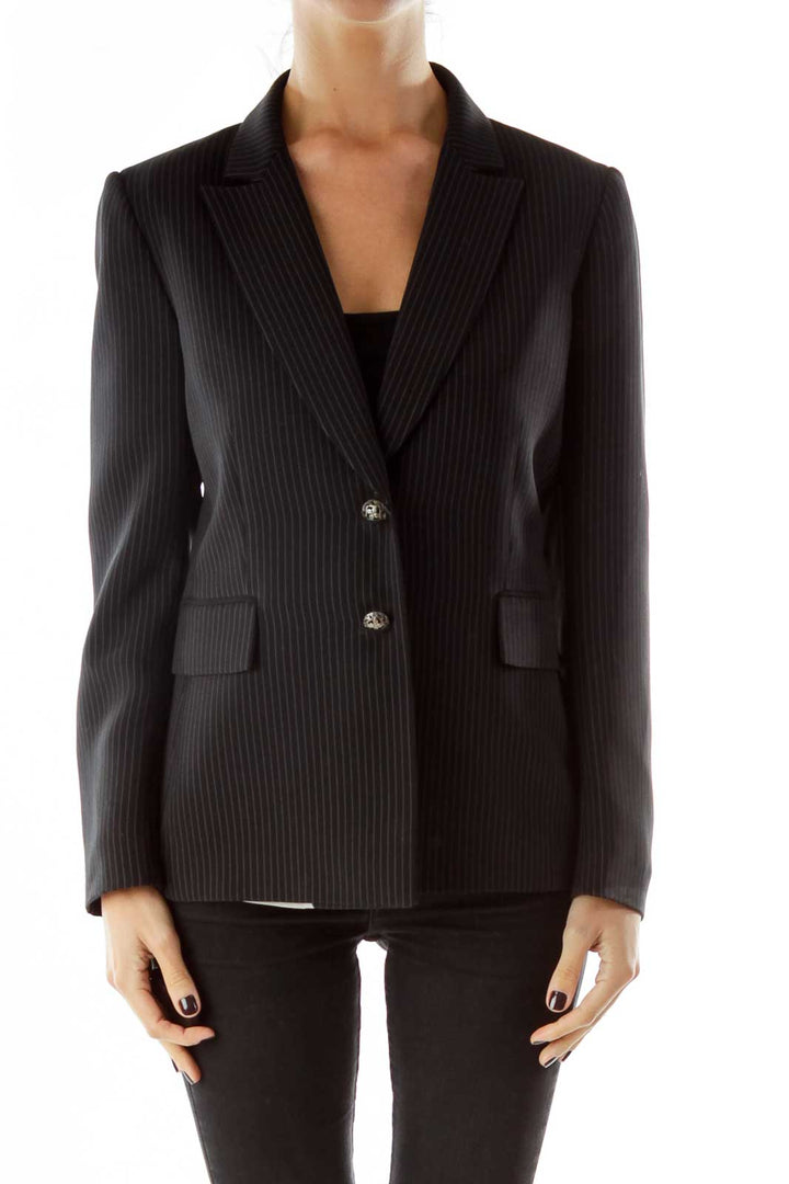 Black Pinstripe Blazer