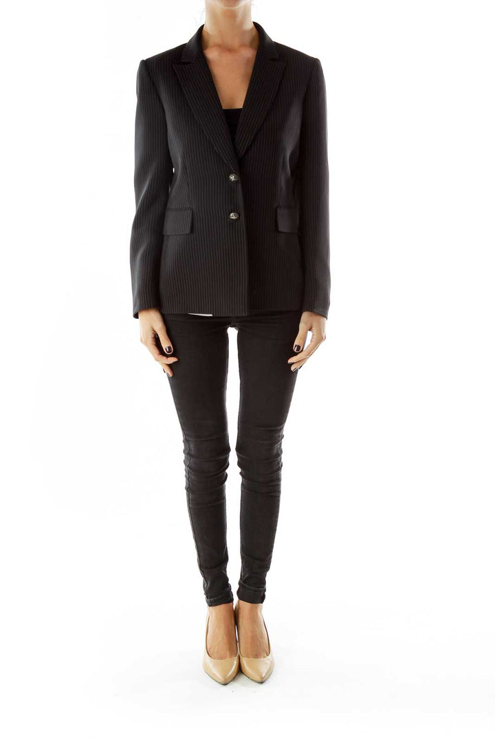 Black Pinstripe Blazer