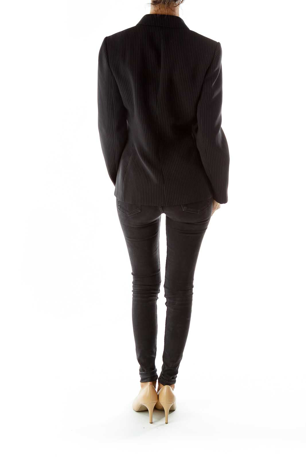 Black Pinstripe Blazer